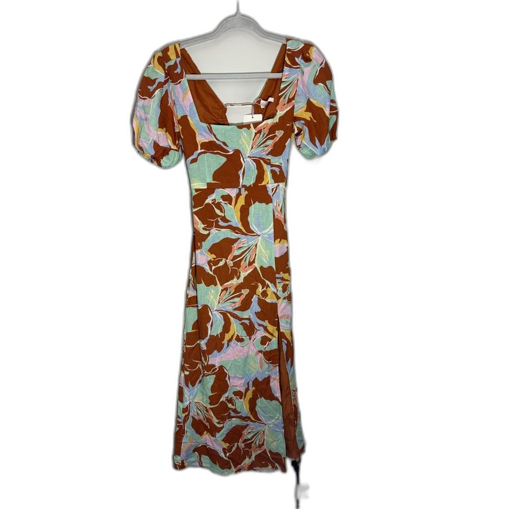 NEVER WORN!! Floral Puff Sleeve Midi Dress